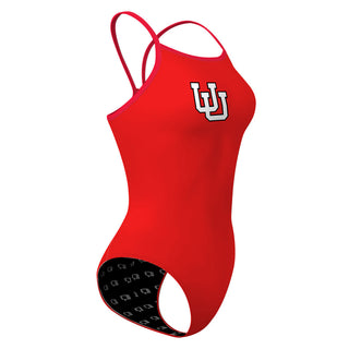 Utah Club Swimming RED - Skinny Strap Swimsuit