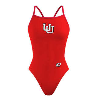 Utah Club Swimming RED - Sunback Tank Swimsuit