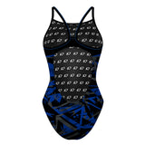Royal Blue Grunge Urban Style - Skinny Strap