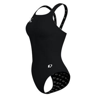 Chest Logo Right - Solid Classic Strap Swimsuit