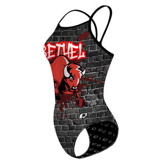 Bethel HS Gray - Skinny Strap Swimsuit