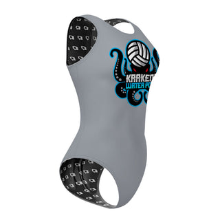Krakens WP FV GRAY - Women Waterpolo Swimsuit Classic Cut