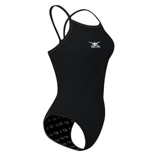 Chest Logo - Solid Skinny Strap Swimsuit