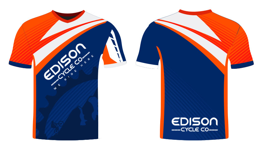 Orange and Blue Edison Jersey