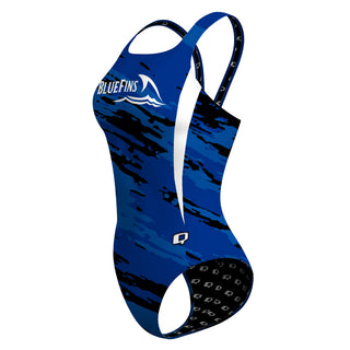 Blue Fins - Classic Strap Swimsuit