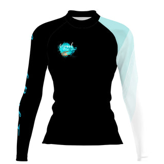 CPF Wave  Black AB - Women's Surf UPF50+ Long Sleeve Rash Guard