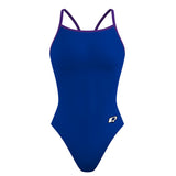 Solid Royal Skinny Strap - Skinny Strap Swimsuit