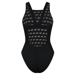 Chest Logo Right - Solid Classic Strap Swimsuit