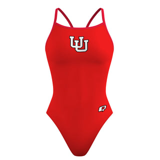 Utah Club Swimming RED - Skinny Strap Swimsuit