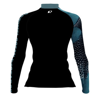 COR-BLUE RAY logo - Women's Surf UPF50+ Long Sleeve Rash Guard