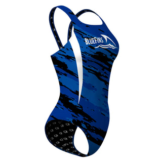 Blue Fins - Classic Strap Swimsuit