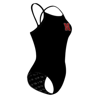N Titans Solid Black - Skinny Strap Swimsuit
