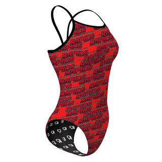 Rocky Mountain Rapids B - Sunback Tank Swimsuit