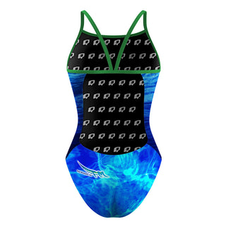 FLUID MECHANICS GREEN - Sunback Tank Swimsuit