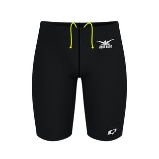 Hip Left Logo- Solid Jammer Swimsuit