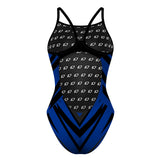 Royal Blue Lightning Bolts - Skinny Strap