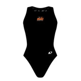 Orange High School Solid Black - Women Waterpolo Swimsuit Classic Cut