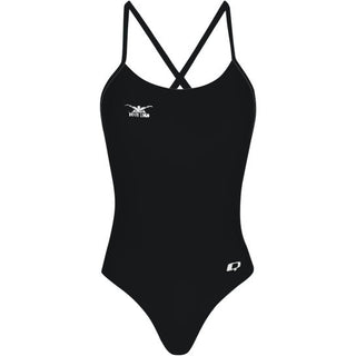 Chest Logo Right - Solid Tieback One Piece Swimsuit