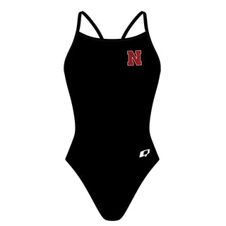 N Titans Solid Black - Skinny Strap Swimsuit