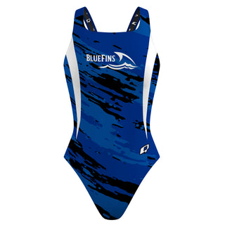 Blue Fins - Classic Strap Swimsuit