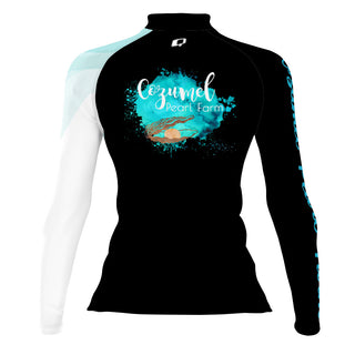 CPF Wave  Black AB - Women's Surf UPF50+ Long Sleeve Rash Guard