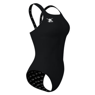 Chest Logo Right - Solid Classic Strap Swimsuit