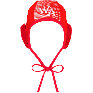 Westminster Academy Red / WH logo & # - Water Polo Cap